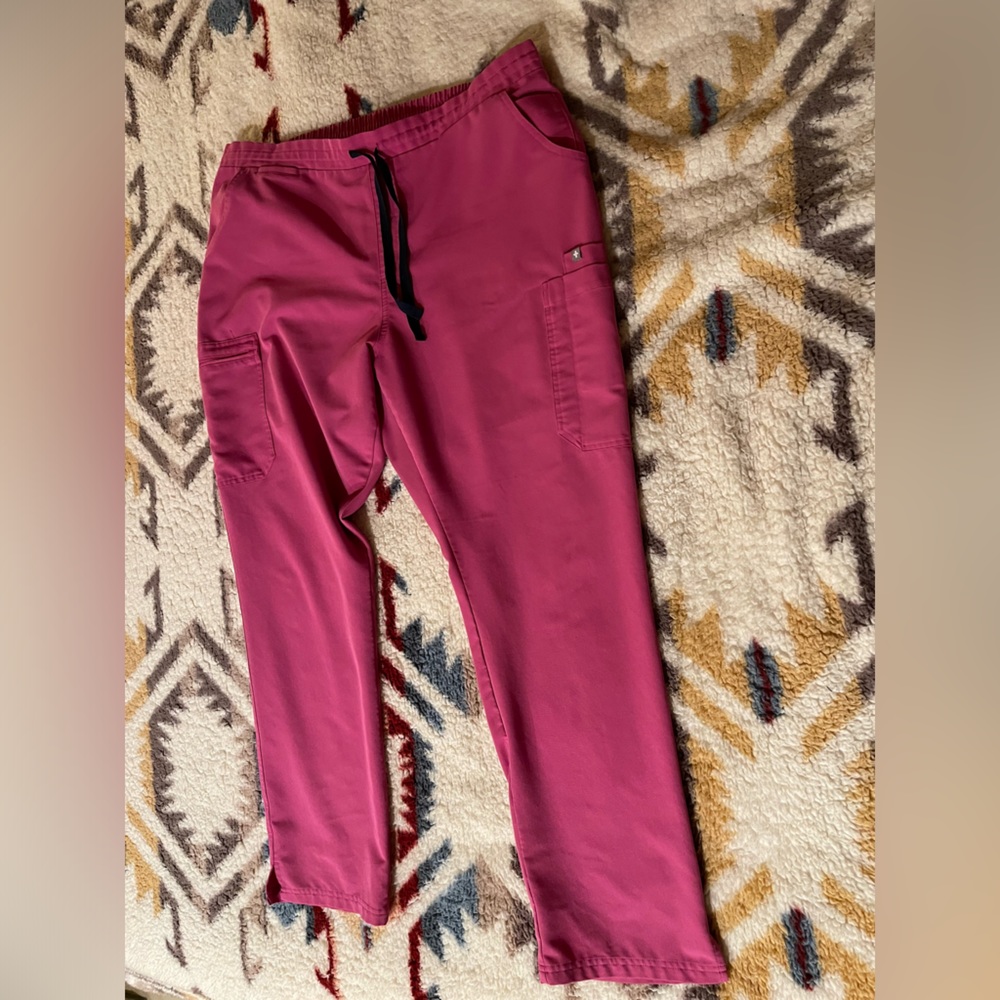 Women's Electric Orchid Drawstring Cargo Scrub Pants
